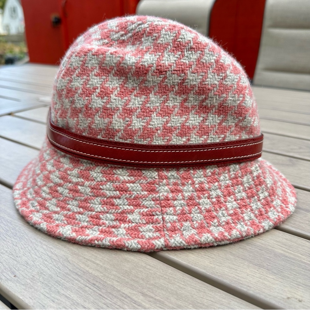 Coach Vintage Avant Garde Houndstooth Wool Bucket Hat - Size M/L - Picture 3 of 8